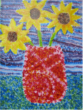 Pointillism Flowers High School Art At Wise Academy Welcome To
